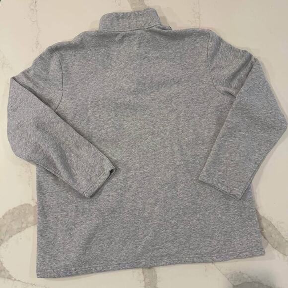 Alfani 1/4Zip Fleece Pullover Sweater MockNeck Mens XXL Gray Faux Leather Detail - Picture 4 of 4